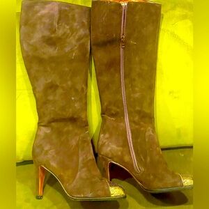 Suede and Mesh boots